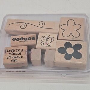 Stampin' Up 2003 2-Step Stampin' Love Without End Set Of 8